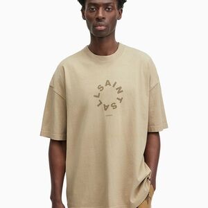 AllSaints Brown Tierra Short Sleeve Crew T-Shirt